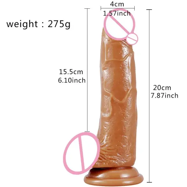 Vibrant clear realistic TPE dildo with a sleek suction base for bedroom accessories